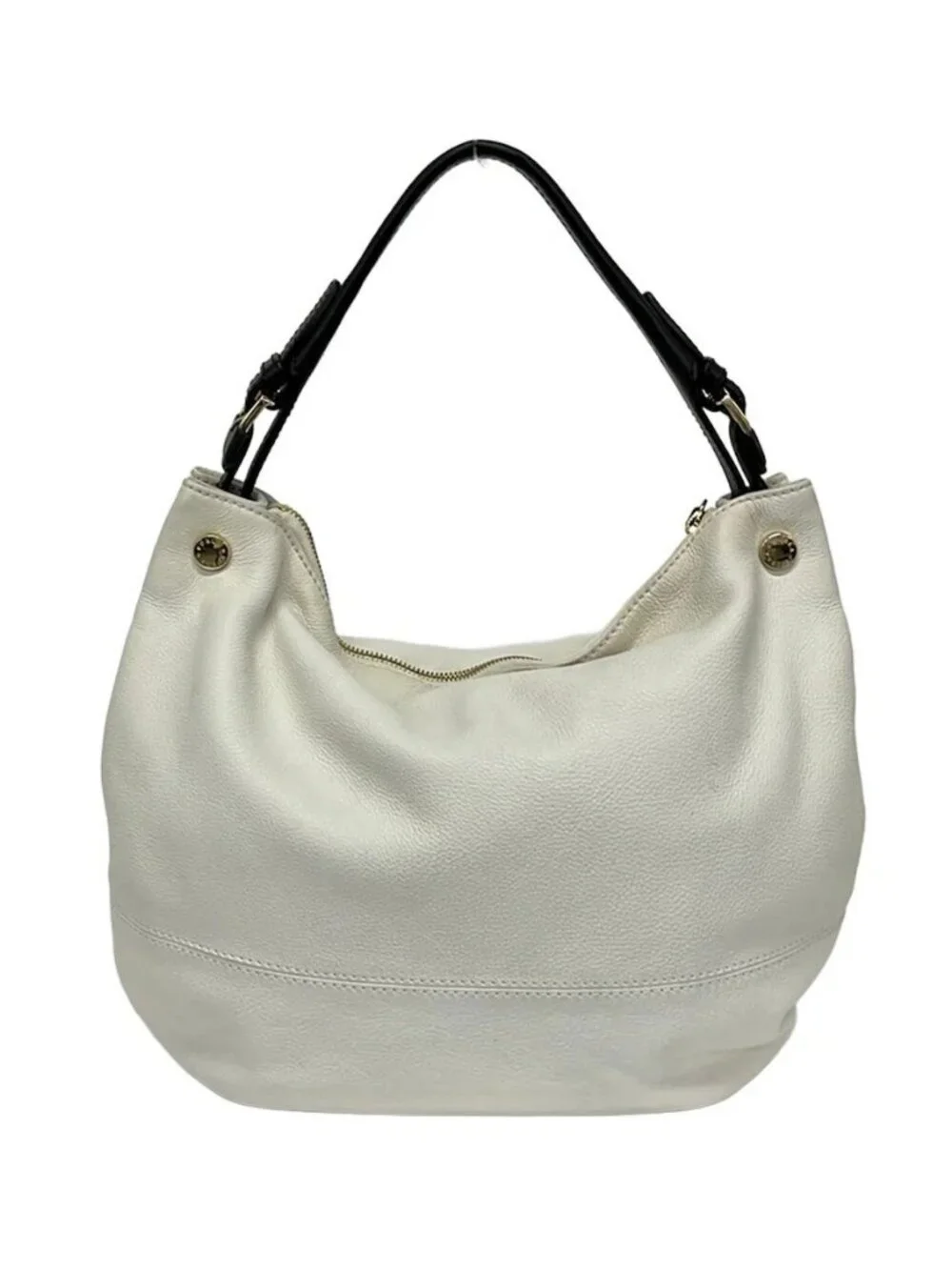 FURLA Montmartre White Dark Brown Leather Handbag